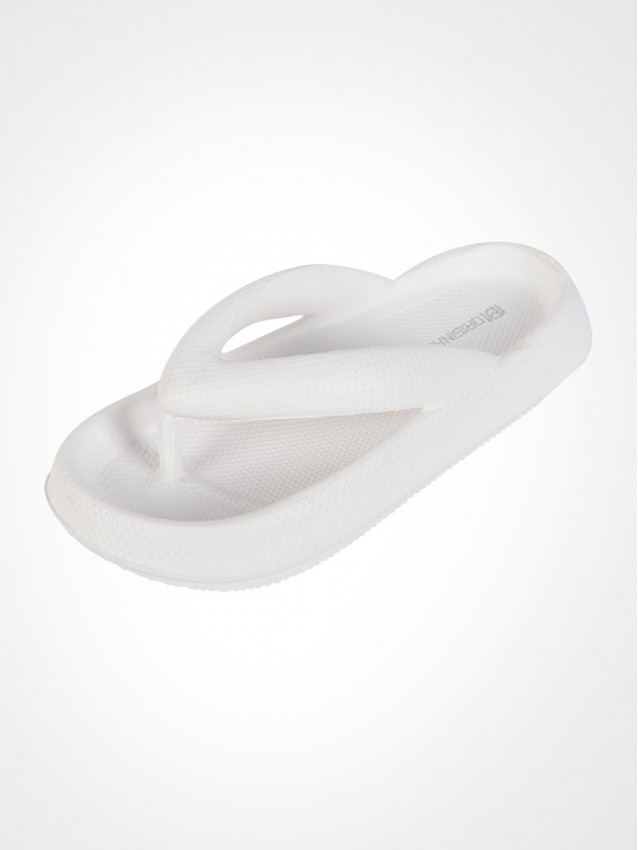 Дамски джапанки SESAMALL 9385-3, бял - Бански