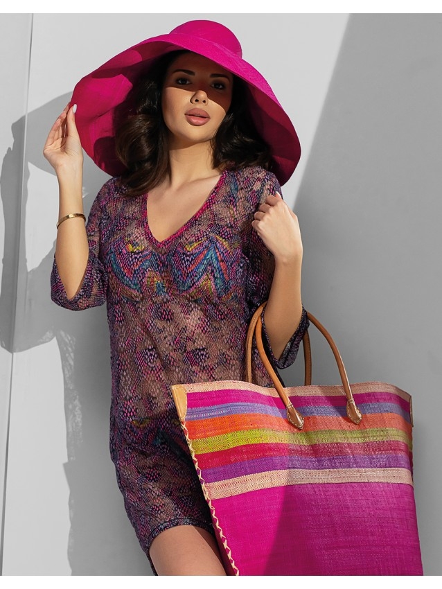 Плажна туника от лека фиерична материя 9884, Lace dress - Бански