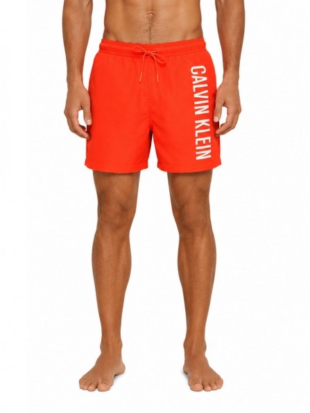 Плажни шорти Calvin Klein MEDIUM DRAWSTRING, FLAMING CHILI - Бански