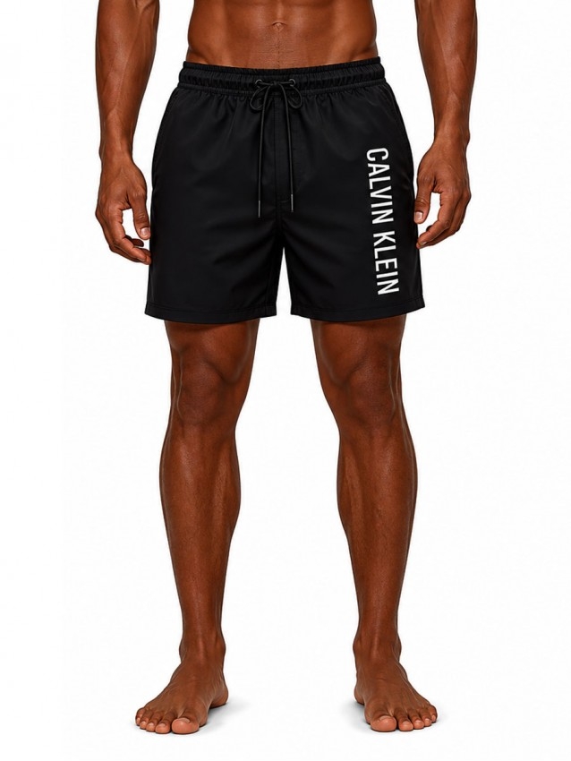 Плажни шорти Calvin Klein MEDIUM DRAWSTRING, NERO Плажни шорти Calvin Klein MEDIUM DRAWSTRING, NERO - Бански