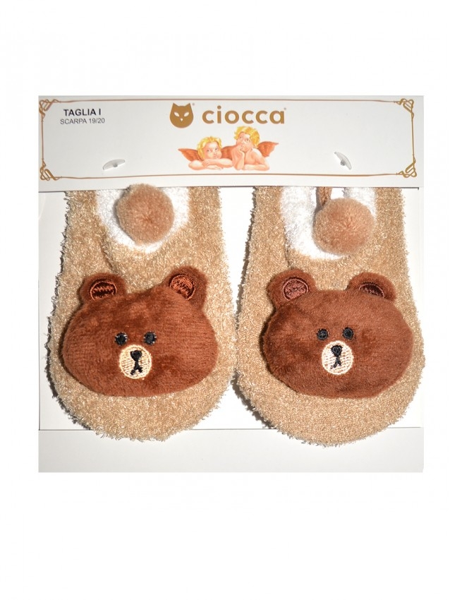 Детски терлички с 3D фигурка CIOCCA 3/570A, мече Детски терлички с 3D фигурка CIOCCA 3/570A, мече - Чорапи и чорапогащници