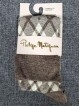 Топли 3/4 чорапи на каре Philippe Matignon SCOTLAND, бежов - Чорапи и чорапогащници
