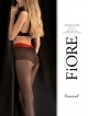 Чорапогащник с червен ръб Fiore FIRELIGHT 20, 20 DEN, черен/червен - Чорапи и чорапогащници