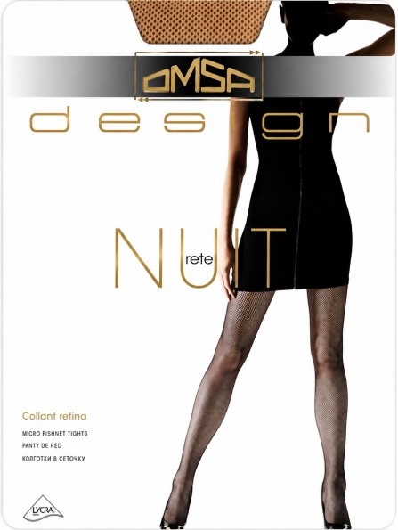 Чорапогащник средна мрежа Omsa NUIT, beige