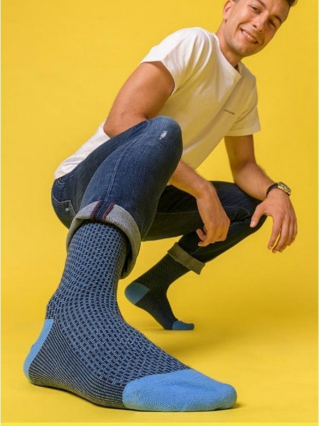 Къси мъжки чорапи Happy Foottopia BM815, светлосин Къси мъжки чорапи Happy Foottopia BM815, светлосин - Чорапи и чорапогащници