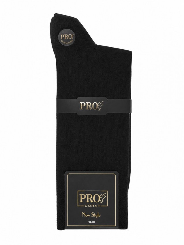 Къси мъжки памучни чорапи PRO CORAP 7283, черен - Чорапи и чорапогащници