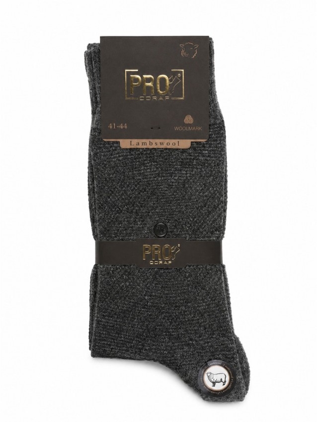 Къси мъжки вълнени чорапи PRO CORAP 7104, тъмносив Къси мъжки вълнени чорапи PRO CORAP 7104, тъмносив - Чорапи и чорапогащници