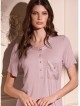 Дамска пижама от вискоза с декоративен джоб LORMAR 1327, SATEN, rosa skin - Дамско бельо
