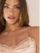 Дамски комплект от сатен и дантела Love and Bra 86699, LOVE STORIES, пудра - Еротично бельо