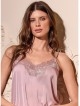 Комплект потник с къси панталони от сатен и дантела LORMAR SATEN 651818, rosa skin - Дамско бельо