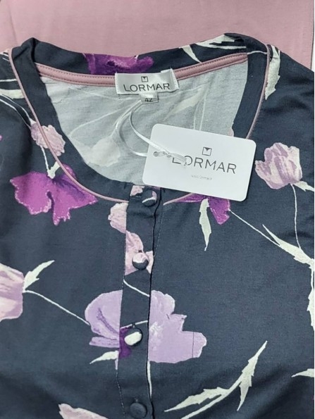 Дамска пижама от вискоза LORMAR 1517, FEMME, pietra/gelso - Дамско бельо