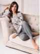 Дамска пижама от вискоза LORMAR 1519, PATCH FLOWER, panna/blu Дамска пижама от вискоза LORMAR 1519, PATCH FLOWER, panna/blu - Дамско бельо