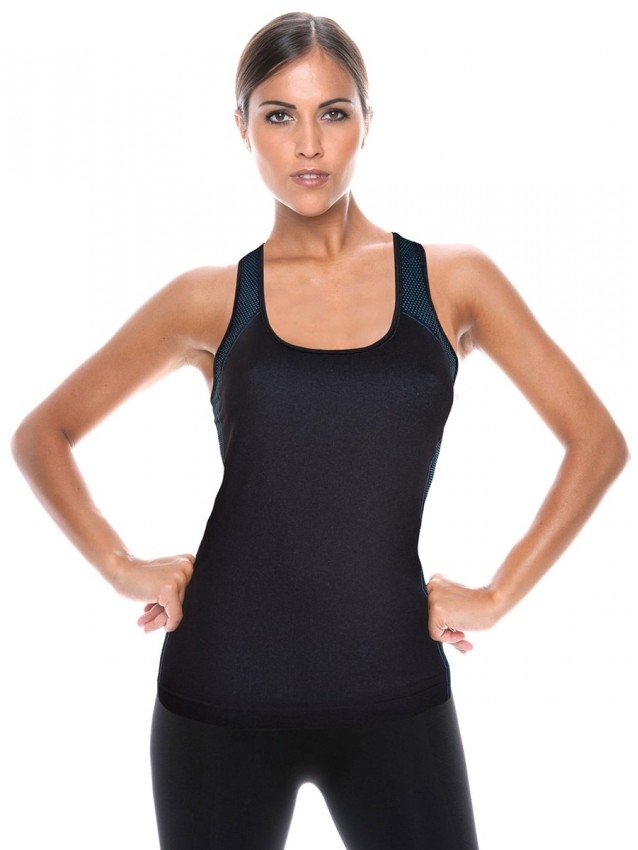 Спортен дамски топ Intimidea Active- fit 212581, черен/тюркоаз Спортен дамски топ Intimidea Active- fit 212581, черен/тюркоаз - Дамско бельо