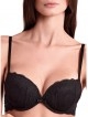 Дантелен сутиен със Super Push- up чашки на банели LORMAR Double Pizzo, черен Дантелен сутиен със Super Push- up чашки на банели LORMAR Double Pizzo, черен - Дамско бельо