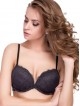 Дантелен сутиен със Super Push- up чашки на банели LORMAR Double Pizzo, черен Дантелен сутиен със Super Push- up чашки на банели LORMAR Double Pizzo, черен - Дамско бельо