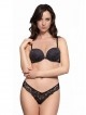 Сутиен с твърди формовани super push-up на банели от микрофибър и дантела LORMAR SUPER DOUBLE, Super YOURBODY, черен Сутиен с твърди формовани super push-up на банели от микрофибър и дантела LORMAR SUPER DOUBLE, Super YOURBODY, черен - Дамско бельо