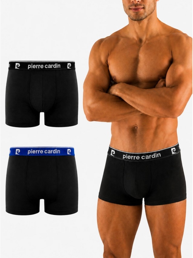 Комплект 2 броя мъжки боксери от памук Pierre Cardin BCX2/BAS/AS2, черен/син Комплект 2 броя мъжки боксери от памук Pierre Cardin BCX2/BAS/AS2, черен/син - Мъжко бельо