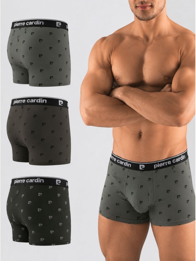 Комплект 3 броя мъжки боксери със щампа Pierre Cardin PRINT/ASS1, fumo, nero, gray Комплект 3 броя мъжки боксери със щампа Pierre Cardin PRINT/ASS1, fumo, nero, gray - Мъжко бельо