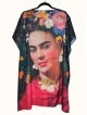 Пончо от щампован сатен 009, FRIDA Пончо от щампован сатен 009, FRIDA - Пижами, нощници, халати